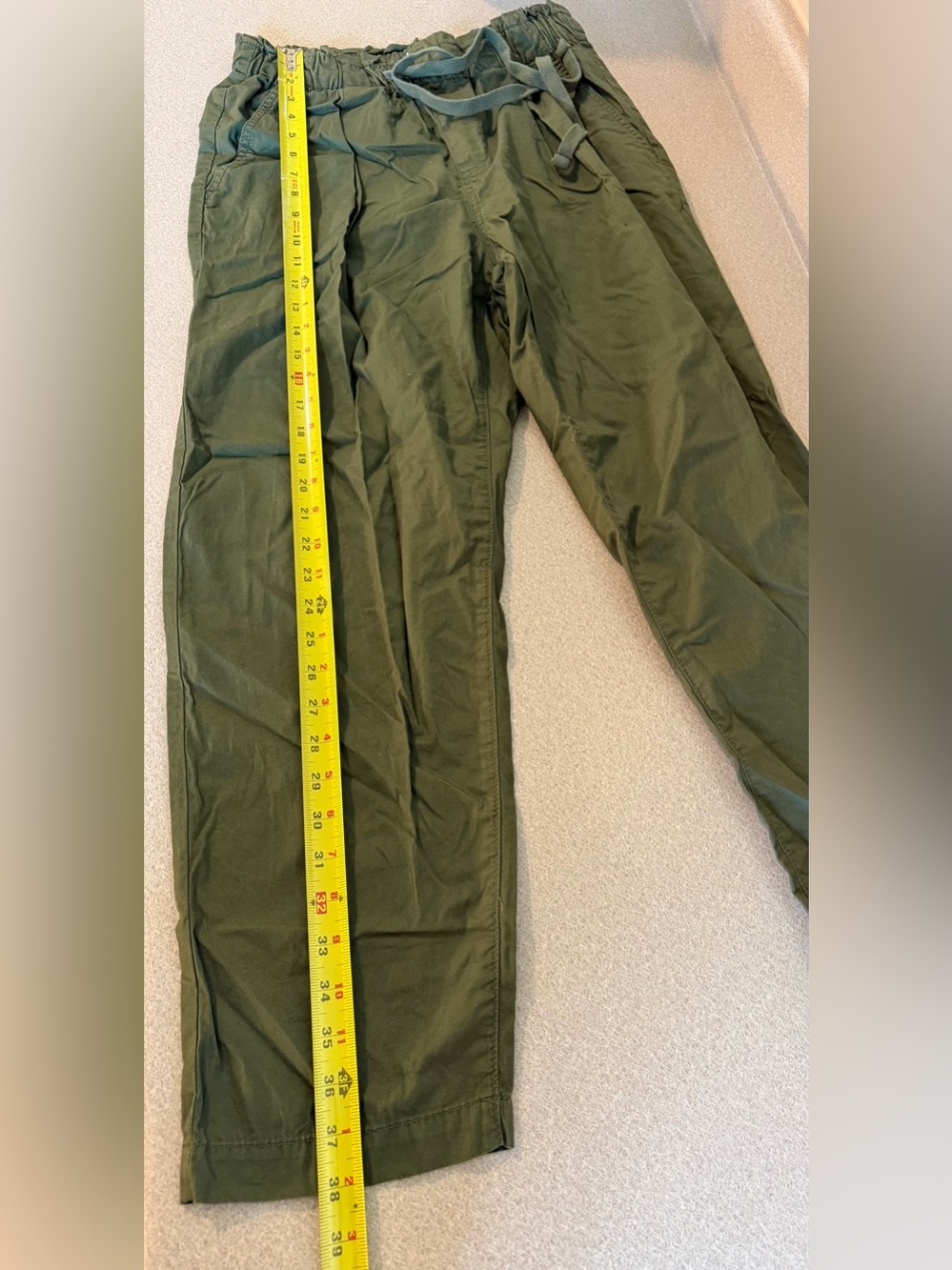LOFT Olive Drawstring Pants - Picture 9 of 9